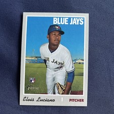 2019 Topps Heritage HIgh Number Elvis Luciano RC #576 Toronto Blue Jays Rookie