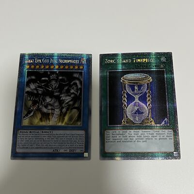 CUSTOM|Great Evil God Zorc Necrophades 2card SET|Secret|JP|DIY DisplayONLY 