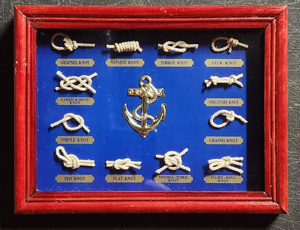 Nautical Sailor Rope Knots Framed Mini Shadow Box 5