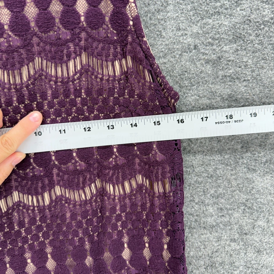 Платье женское Ronni Nicole 4 фиолетовое геометрическое вязание крючком сменное миди с подкладкой молния - Изображение 3 из 4