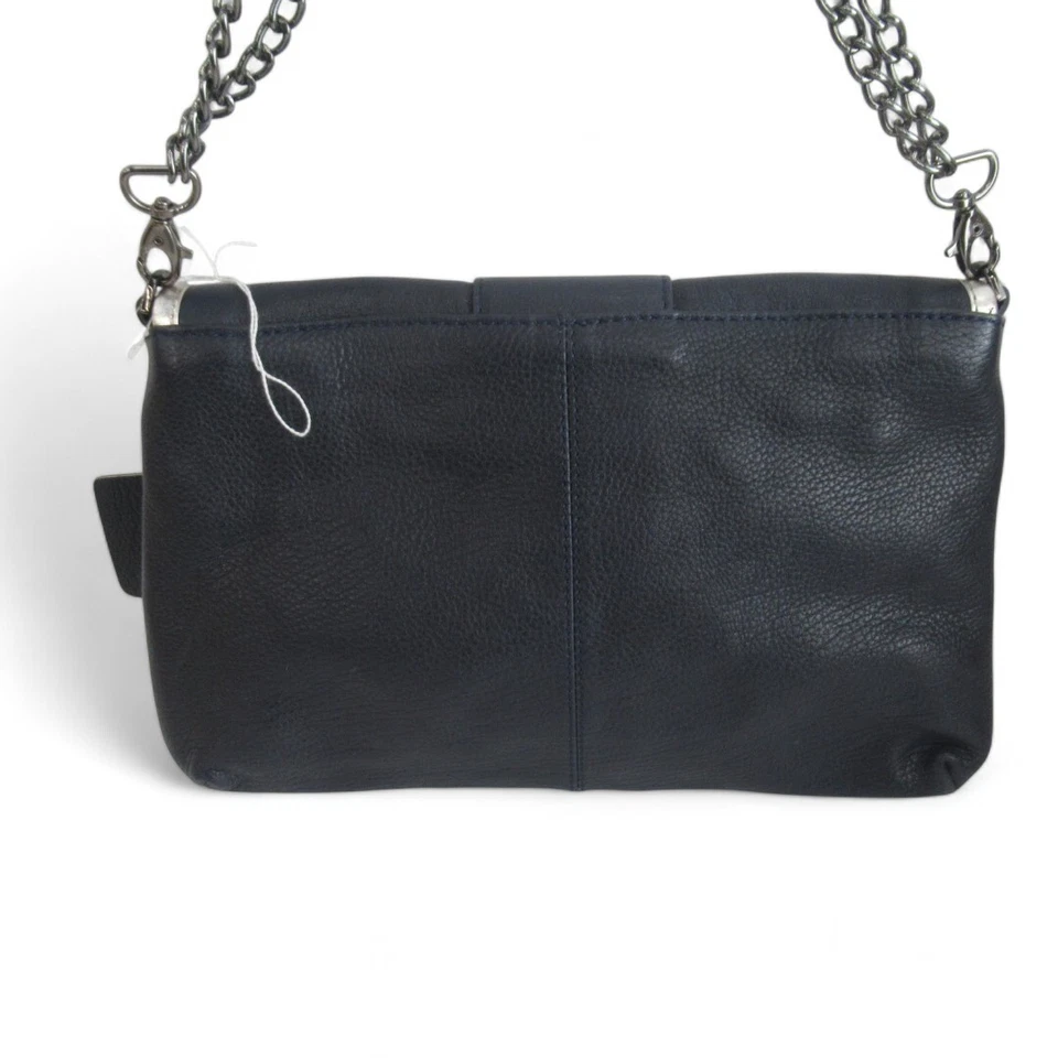 Tommy & Kate Blue Leather Shoulder Handbag Chain Strap Clutch Tags Preloved - Image 2 of 4