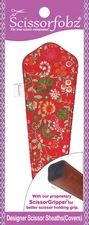 SCISSORFOBZ Designer Scissors Sheath Cover Single large Multicolor Floral Red