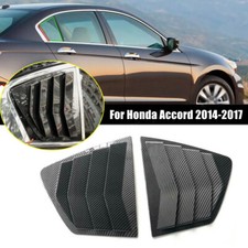 For Honda Accord 2014-2017 Carbon Fiber Rear Side Window Louver Shutter Cover For Honda Accord 2014-2017 Carbon Fiber Rear Side Window Louver Shutter Cover