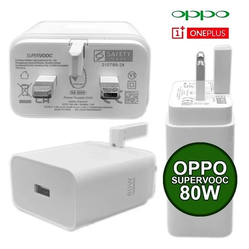 OPPO OnePlus 80W SUPERVOOC Fast Charger with 6A USB-C Cable for Phone/iPad,UK,EU - Picture 5 of 9