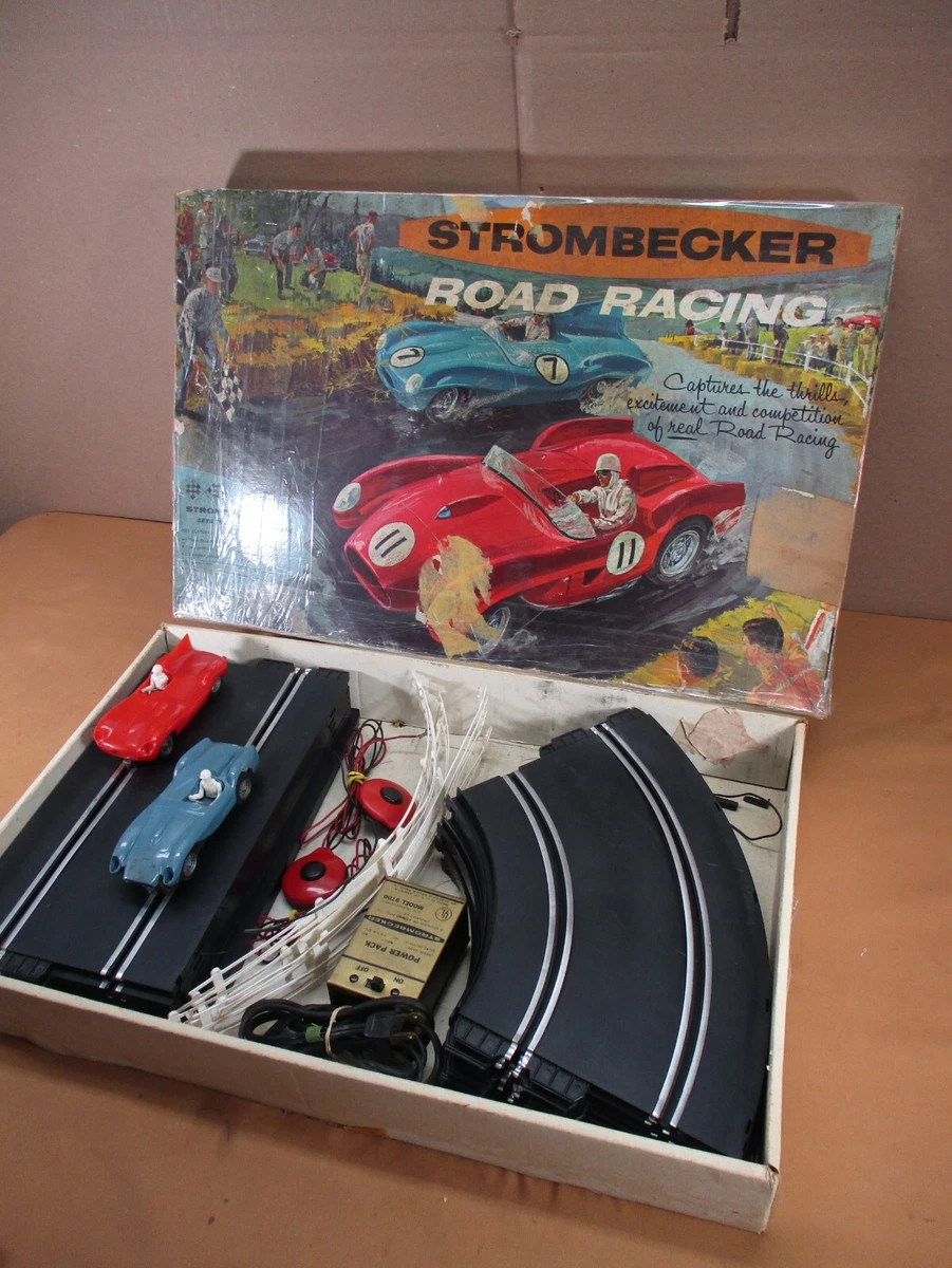 Vtg 1960 s Strombecker Road Racing 1 32 Scale Slot Car Race 2 Cars