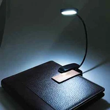 Mini LED Book Lamp Battery Powered Table Lamp Flexible Study Learning Clip-On