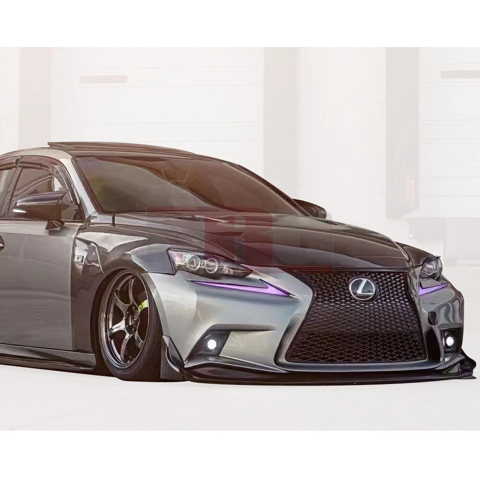 Guardabarros delanteros de fibra de carbono estilo Lexus IS F 2014-2020 IS350 - par Foto 3 de 4
