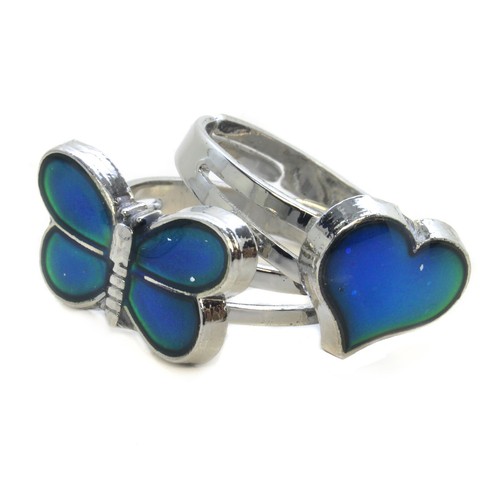 Kids Mood Rings Girls Colour Changing Ring Jewellery Unicorn Animals - Picture 10 of 55
