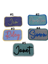 Custom Rectangle Iron-on 3D Puff Name Tag Patch