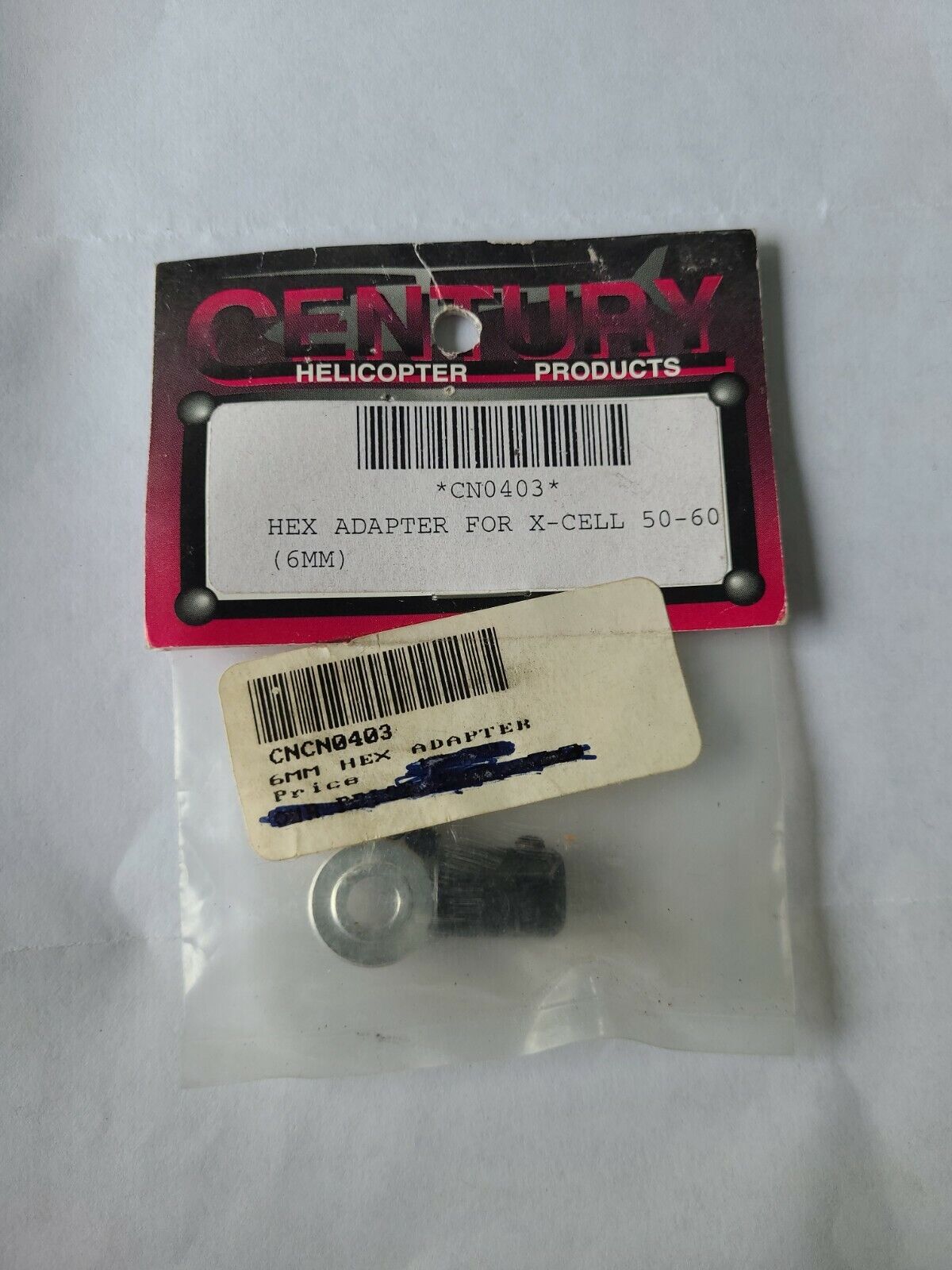 CN0403 Century Helicopter Hex adapter for x-cell 50-60 (6mm)