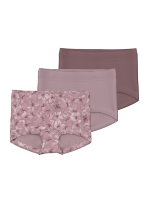 NAME IT 3er Pack Panty Unterhosen Set lila violett geblümt mauve Größe 86 - 110