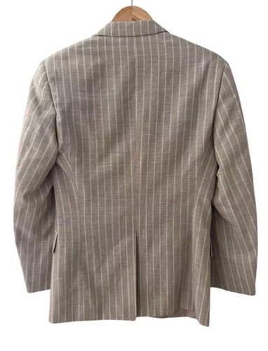 MESSINI DISIMOR Linen Blend Striped Lined Mens Slim Blazer. Fits XS-S. EUC - Picture 5 of 11