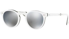 Oliver Peoples OV5456SU 168740 Gregory Peck 1962 White Sunglasses Grey Mirror Le