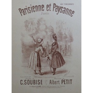 PETIT Albert Parisienne et Paysanne Chant Piano partition sheet music score