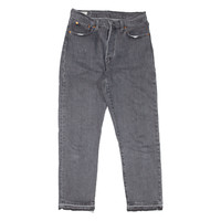 LEVI'S 501 BIG E Jeans Womens Grey Regular Straight Stone Wash W29 L26