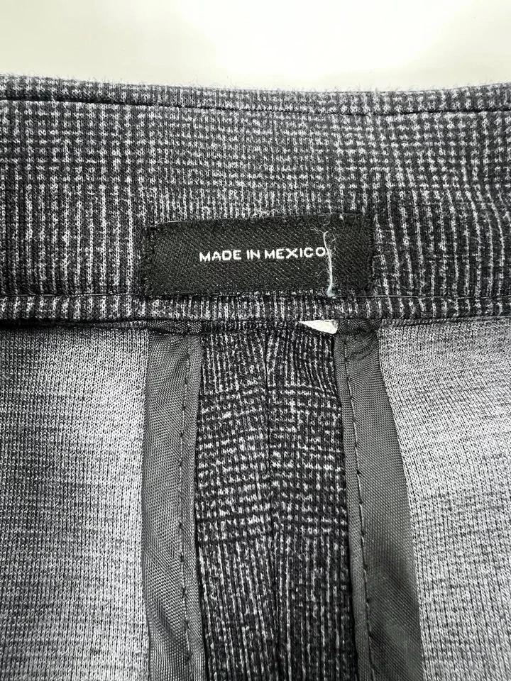 J Ferrar Blazer 42 44 L Plaid Gray Sport Coat Jacket 2 Button Tweed Men Slim EUC - Image 3 of 4