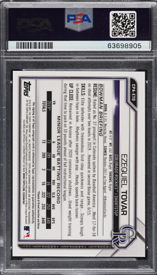 2021 BOWMAN CHROME EZEQUIEL TOVAR ROOKIE AUTO /299 SPECKLE 2021 BOWMAN CHROME EZEQUIEL TOVAR ROOKIE AUTO /299 SPECKLE