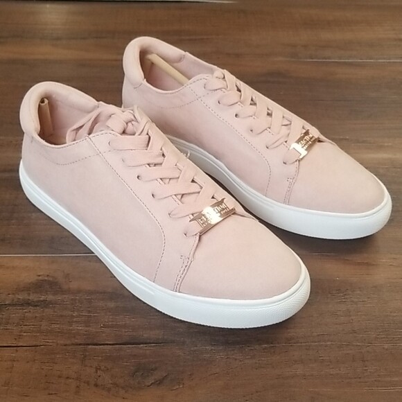 blush colored sneakers