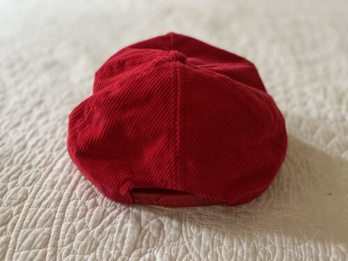 Vintage Corduroy Hat 80s Hana Ranch House Maui Hawaii Trucker Cap Red - Picture 4 of 8
