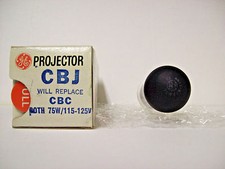 CBJ - CBC Projector Projection Lamp Bulb 75W 115-125V GE Brand AVG 50-HR LAMP 