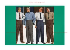 POSTCARD Print / Men's Fashion, 1930s (green)