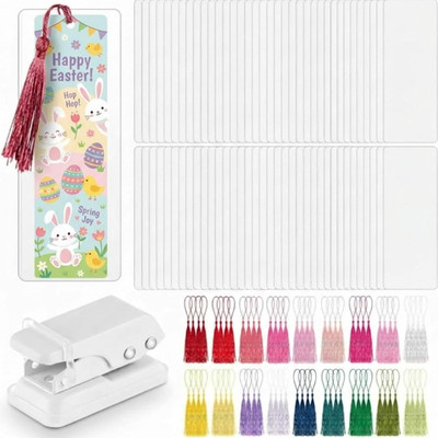 101 Pcs DIY Bookmark Making Kit Bookmark Laminating Pouches 5 Mil Hot Laminator