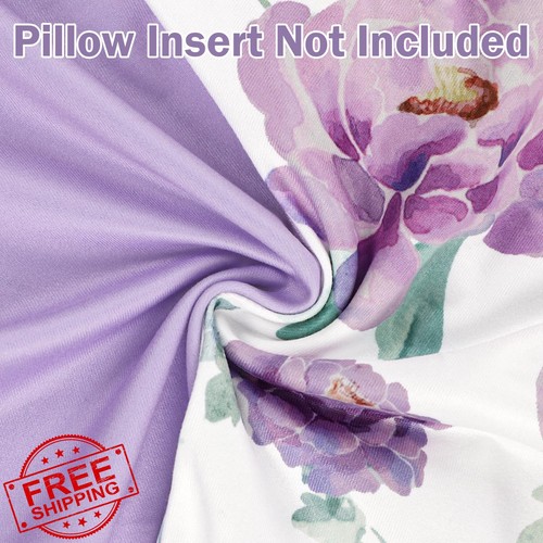 HNHUAMING Copricuscino Allattamento 2pz, Elasticizzato Viola Floreale Neonato Slipcover - Foto 3 di 3