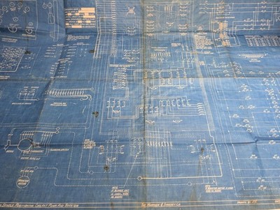 WARNER & SWASEY MACHINE TOOL ELECTRICAL WIRING DIAGRAM M-2070 DRAWING BLUE PRINT