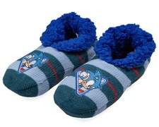 Sonic The Hedgehog Boys' Plush-Lined Non-Slip Slipper Socks