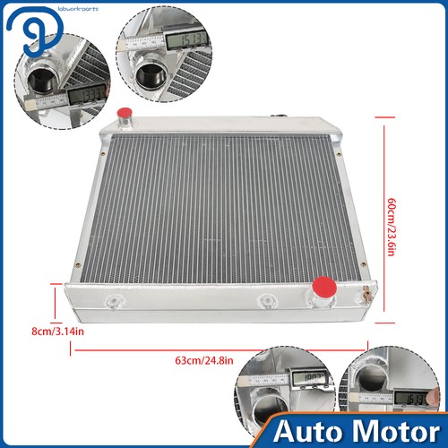 3 ROW ALUMINUM RADIATOR 284 For CHEVY C10 C20 C30 K10 K20 K30 1963 64 65 66 - Foto 5 di 12