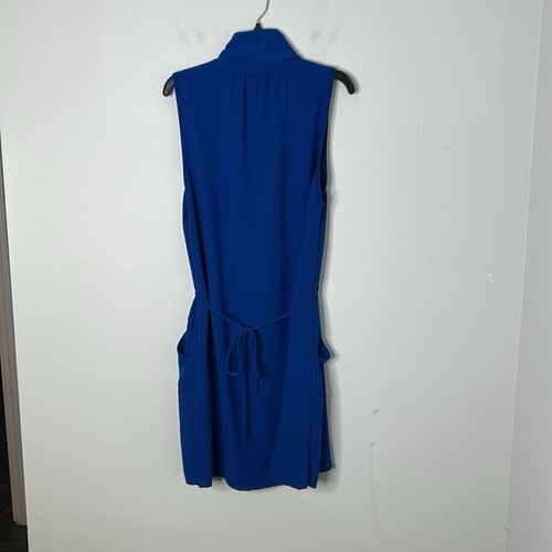 Wilfred Aritzia Sabine mini abito senza maniche blu taglia media cravatta vita - Foto 7 di 7