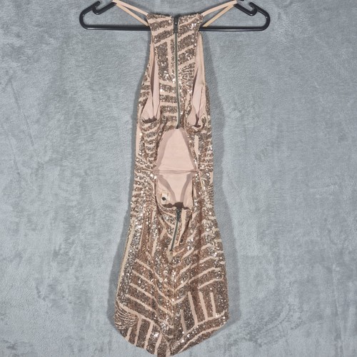 Morning Mist Asymmetrical Dress - Size 6 - Blush - Sequins - Picture 4 of 4