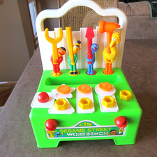 Sesame Street Toy Workbench  20 Accessories - Muppet Tools, Screws, Nails, Etc.