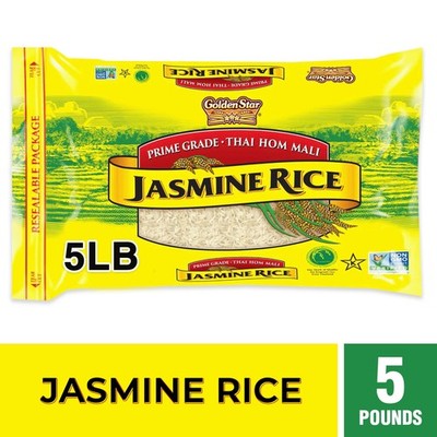 Golden Star Thai Hom Mali Jasmine Rice, 5 lbs,NEW PRODUCT EXPLOSION