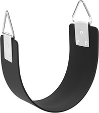 Asiento oscilante con anillo triangular de metal 30,4 x 5,9 pulgadas, negro resistente