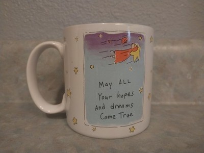 Russ Berrie Coffee Mug Cup Congratulations May All Your Hopes & Dreams Come True