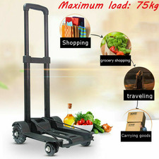 Heavy Duty Folding Lightweight Hand Sack Trolley Cart 75kg Wheel Truck Barrow UK