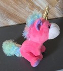 New burton & Burton Gold Tipped Horn Unicorn/Pinked Stuff Animal-7" X 5" — photo 3