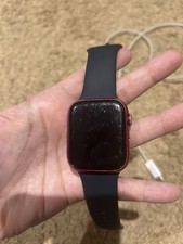 Apple Watch Series 7 45mm Red Aluminum Case with Black Sport Band MKJC3LL/A 