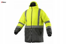 3/4 warning work jacket, insulated, waterproof, LEDA YELLOW, XL HOGER