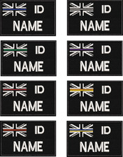 Personalised Embroidered Thin Line Emergency Service Badge  ID Tag 63x100mm