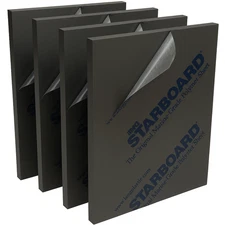 Pack Of 4 Pieces - Black King Starboard HDPE 24" x 27" Polymer Plastic Sheet