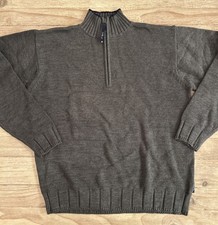 VINTAGE Chaps Ralph Lauren Mock Neck Sweater Men M Green Y2K 1/3 Zip Hand Framed