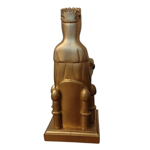 Figura Estatua Reliquia Vintage Miniatura Negra Virgen de Montserrat Sacerdotes 7.5" - Imagen 6 de 8