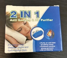 2-In-1 Anti-Snoring Device and Air Purifier Sleep Aid w/ Case - New In Box