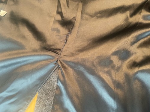 Vintage London Fog Men's 42R Dark Gray 100% Pure Wool Long Trench Coat Made USA - Picture 14 of 23