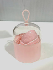 Travel Makeup Sponge Holder Beauty Sponge Carrying Case Clear Lid - Pink