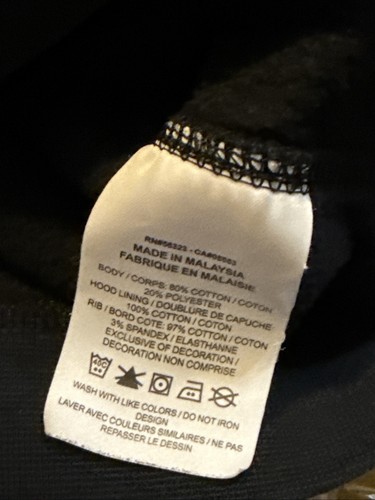 Nike Youth Embroidered Logo Pullover Hoodie Vintage Y2K Black L - Picture 3 of 4