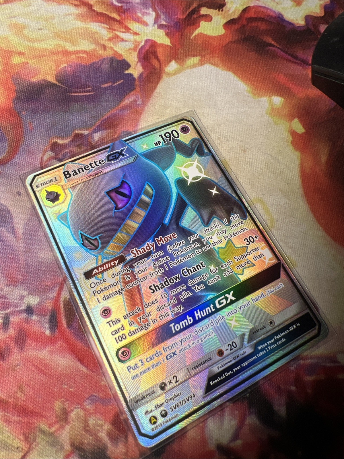 Pokémon Banette GX SV61/SV94 Hidden Fates Shiny Vault Holo
