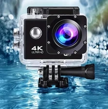 4K Ultra HD WiFi Action Camera with 32GB Card – High Quality, Full HD 12MP